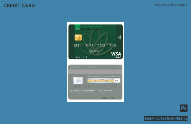 Jordan Cairo Amman Bank Visa Debitkarte – Beispielvorschau